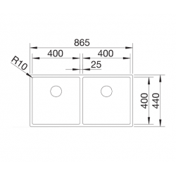 Zlewozmywak Blanco CLARON 400/400-IF stal Durinox z InFino 525 017